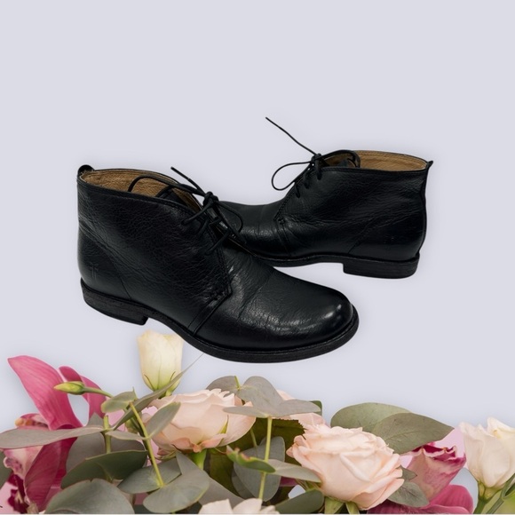 Frye Women’s Phillip Leather Chukka Boots Black size 6.5 B - Picture 14 of 15
